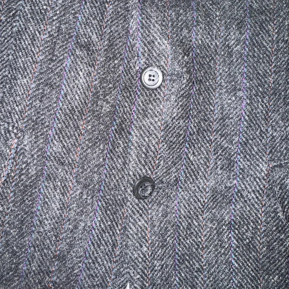 Vtg‎ Hunting Horn Wool Sport Coat Mens 44L Herringbone Tweed Blazer Suit Jacket